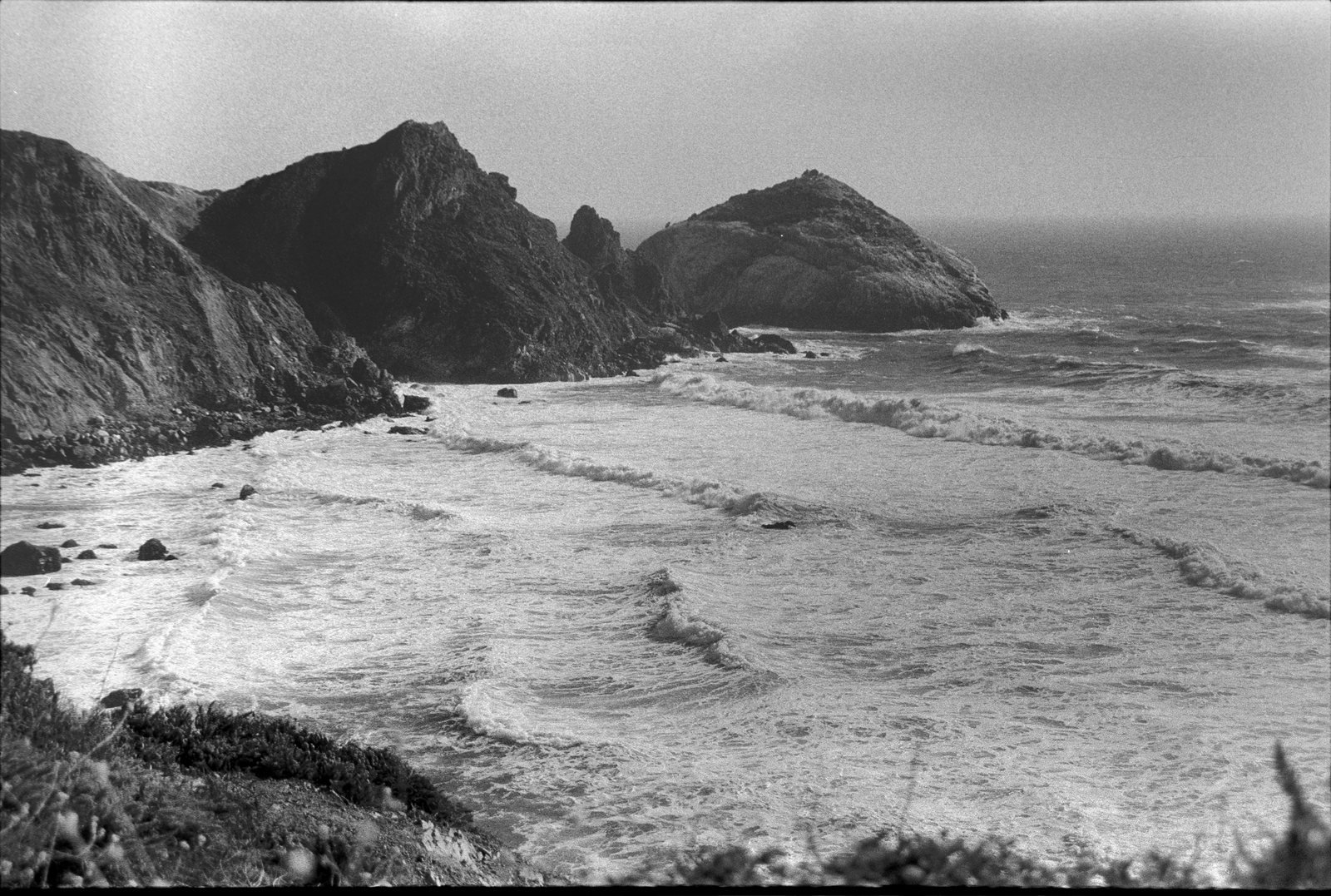 Big Sur, black and white photograph by Corinna Frankel