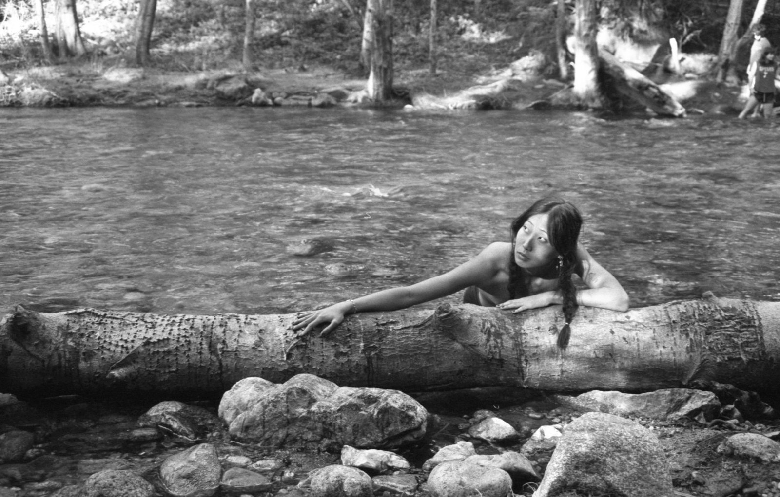 River Girl, black and white photograph by Corinna Frankel
